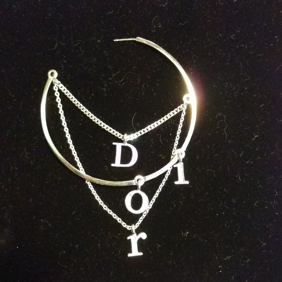 Dior Jewelry - SINGLE CHRISTIAN DIOR MONOGRAM HOOP EARRING